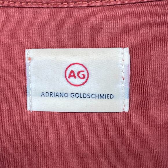 AG Shirt Mens M ADRIANO GOLDSCHMIED Corduroy Button Up 100% Cotton Utility Red - Picture 5 of 14
